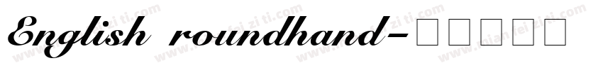 English roundhand字体转换